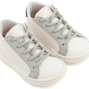 Δετό Τρίχρωμο Σνίκερ BS3039 Λευκό Πάγου Γκρι Μπλε