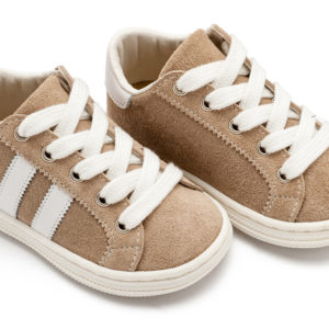 Δετά Δίχρωμα Σνίκερς BS3086 Μπεζ Λευκό