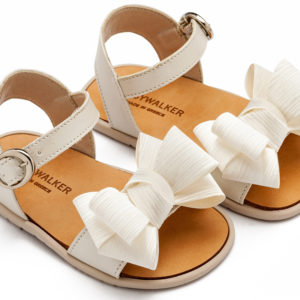 Πέδιλο με Υφασμάτινο Φιόγκο BS3592 Εκρού