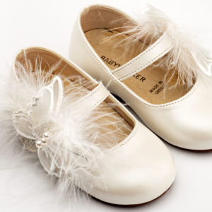 Γοβάκι Μονή Μπαρέτα Διακοσμημένη με Χειροποίητο Διακοσμητικό BS3598 Εκρού