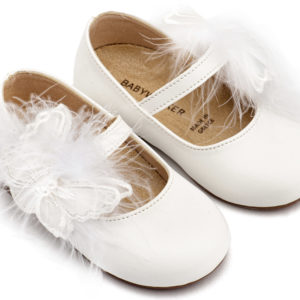 Γοβάκι Μονή Μπαρέτα Διακοσμημένη με Χειροποίητο Διακοσμητικό BS3598 Λευκό