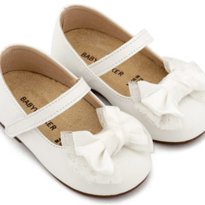 Γοβάκι Μονή Μπαρέτα Διακοσμημένη με Φιόγκο BS3599 Λευκό