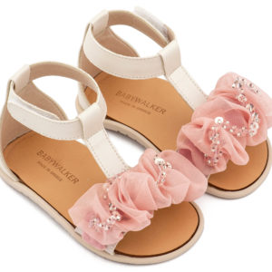 Πέδιλο με Διακοσμητικό Οργάντζας BS3601 Εκρού Ροζ