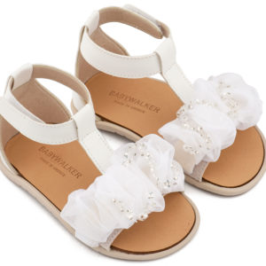 Πέδιλο με Διακοσμητικό Οργάντζας BS3601 Λευκό
