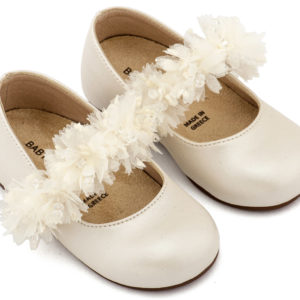 Γοβάκι Μονή Μπαρέτα Διακοσμημένη BS3602 Εκρού