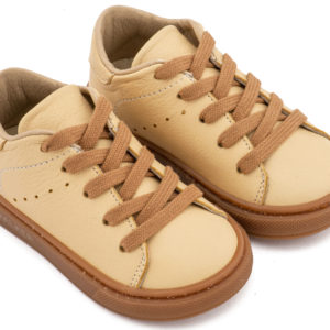 Δετό Δερμάτινο Sneaker BW4312 Καλαμποκί