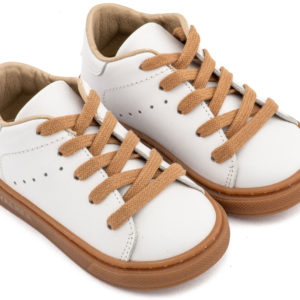 Δετό Δερμάτινο Sneaker BW4312 Λευκό