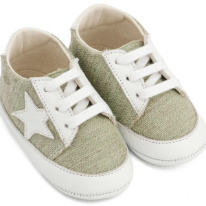 Υφασμάτινο Δετό Sneaker  MI1135 Φυστικί Λευκό