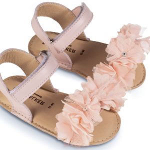 Πέδιλο με Chiffon Λουλούδια MI1633 Ροζ