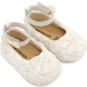 Μπαλαρίνα Διακοσμημένη με Chiffon Λουλούδια PRI2654 Λευκό